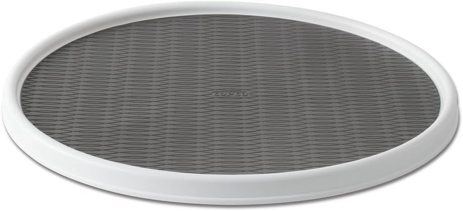 Copco 18-Inch Lazy Susan Turntable Organizer, Non-Skid Pantry or White/Gray 