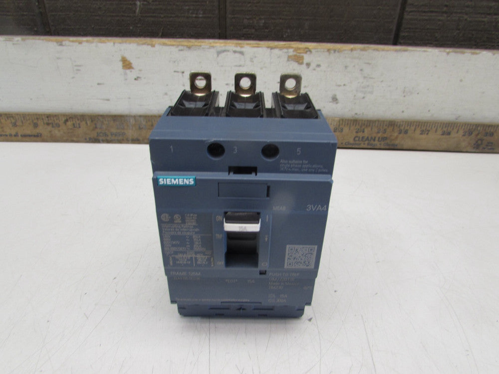 SIEMENS 3VA4195-5ED34-0AA0  , CIRCUIT BREAKER, 3P /15A /480V/ 35kA   MAKE OFFER!