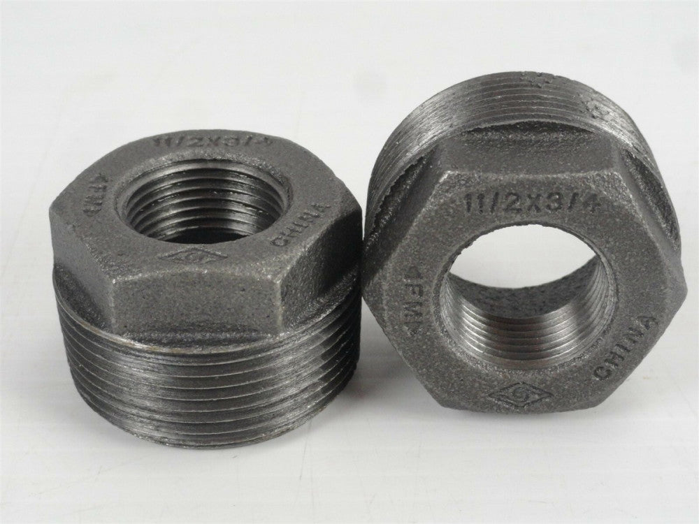 (Lot of 2) SOUTHLAND 521-974HN .75" X 1.5" Hex Bushing - BLACK STEEL (New)