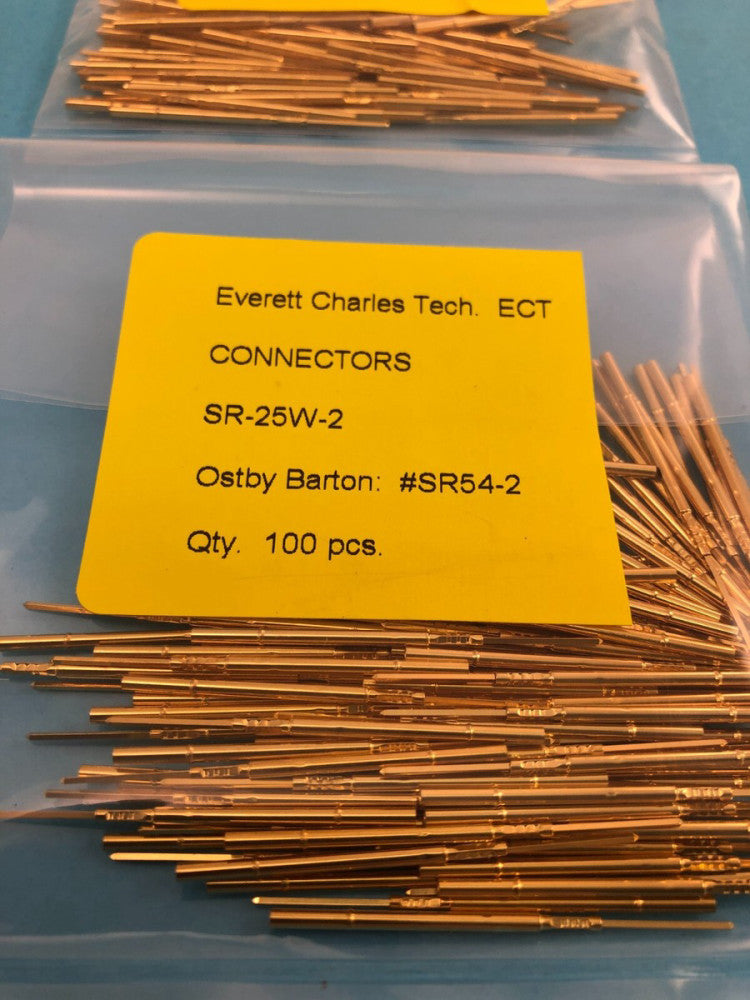 Everett Charles Tech Gold Connectors SR-25W-2, Ostby Barton #SR54-2 (100 per pk)