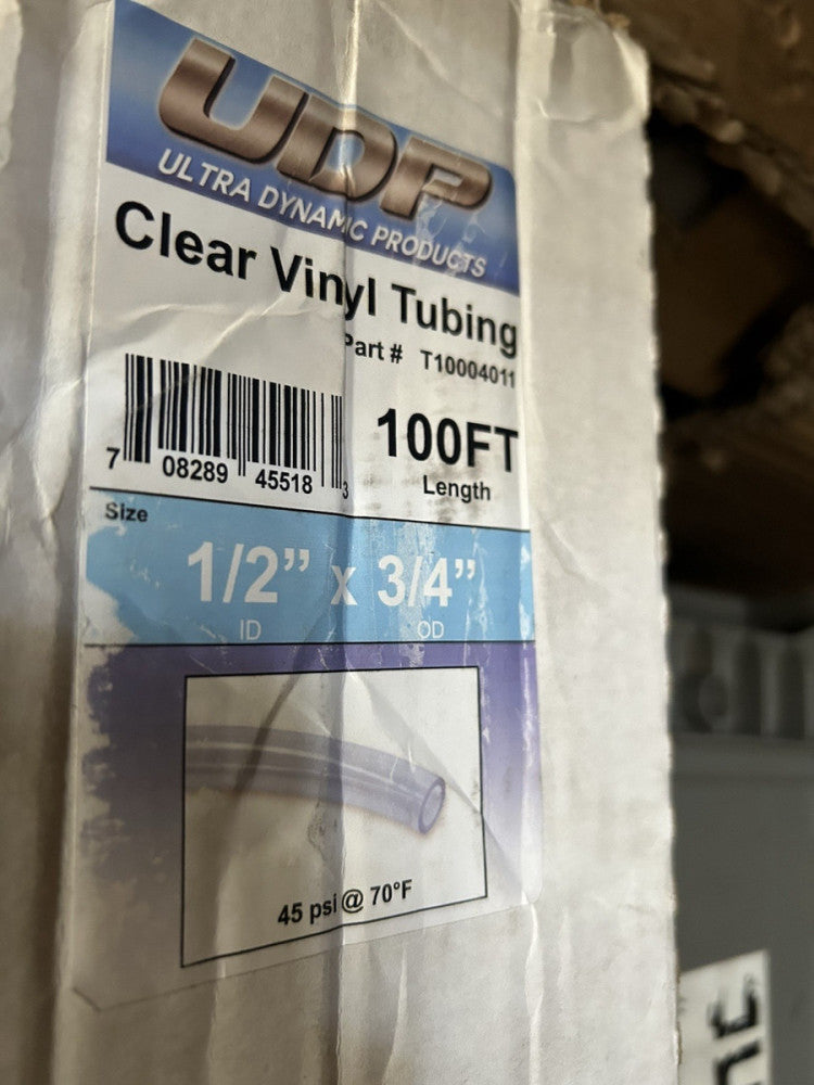 Abbott Rubber T10004011 Vinyl Tubing Spool, 3/4" x 100', 45 PSI