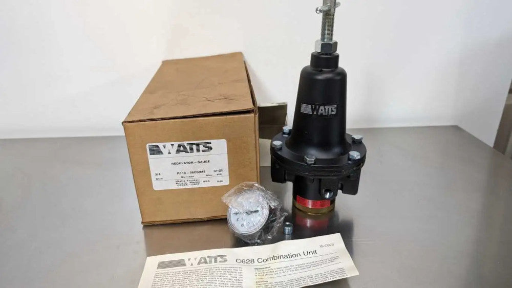 Watts R119-06CG/M2 Air Pressure Regulator Gauge 3/4" 0-125PSI Parker