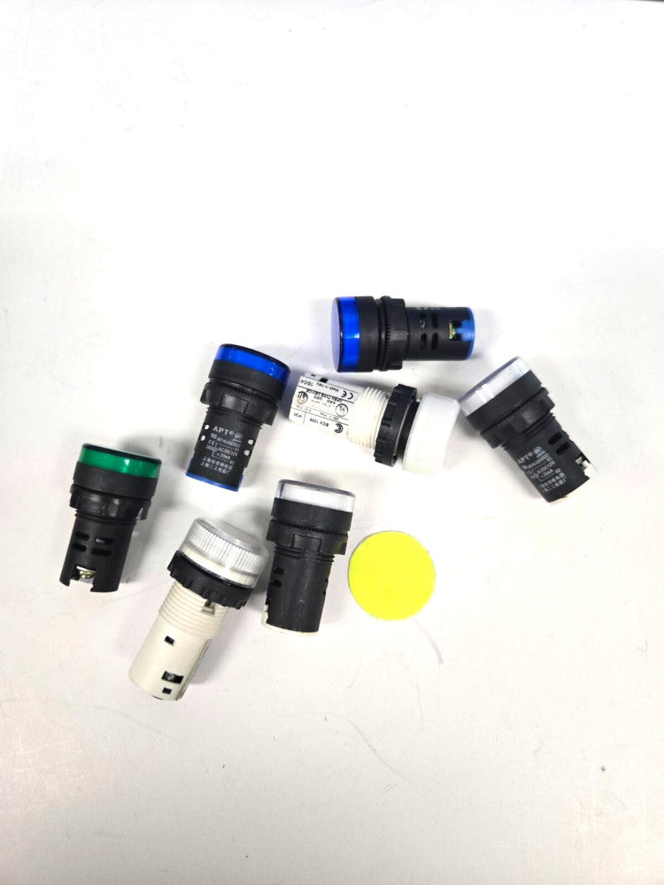 ASSORTED LOT OF CIRCLE PUSH BUTTONS LOT OF 7