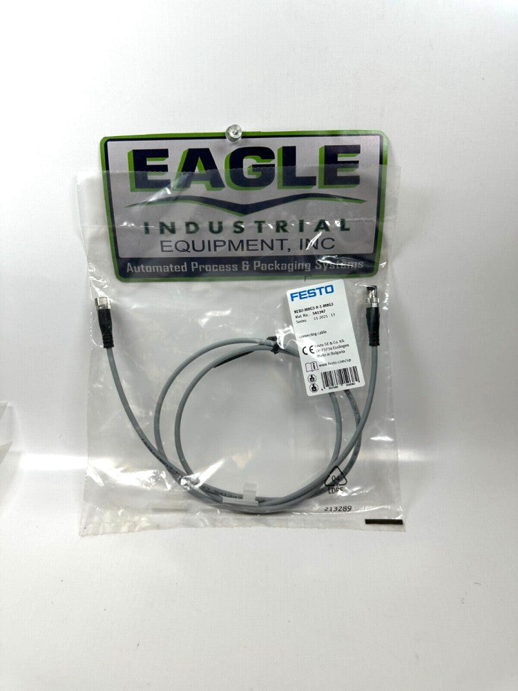 Festo NEBU-M8G4-K-1-N-M8G3 (541347) Connecting Cable Gray M8xM8 1m Long -NEW