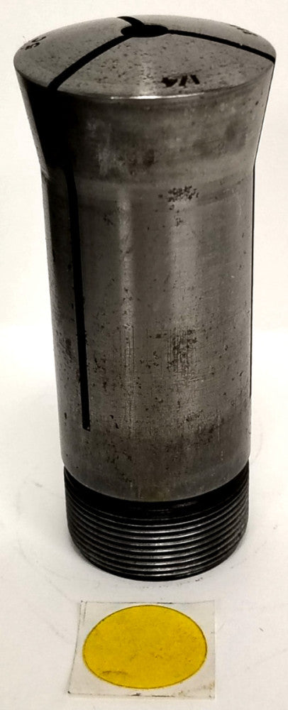 HARDINGE 1/4" 5C ROUND COLLET 1" INNER/OUTTER THREADING 3-3/8" OAL HSS
