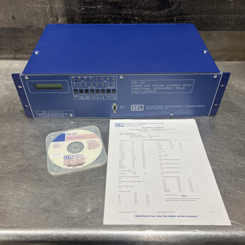 SCHWEITZER ENGINEERING SEL-321 PN 321124256HNC3X1 Phase & Ground Distance Relay