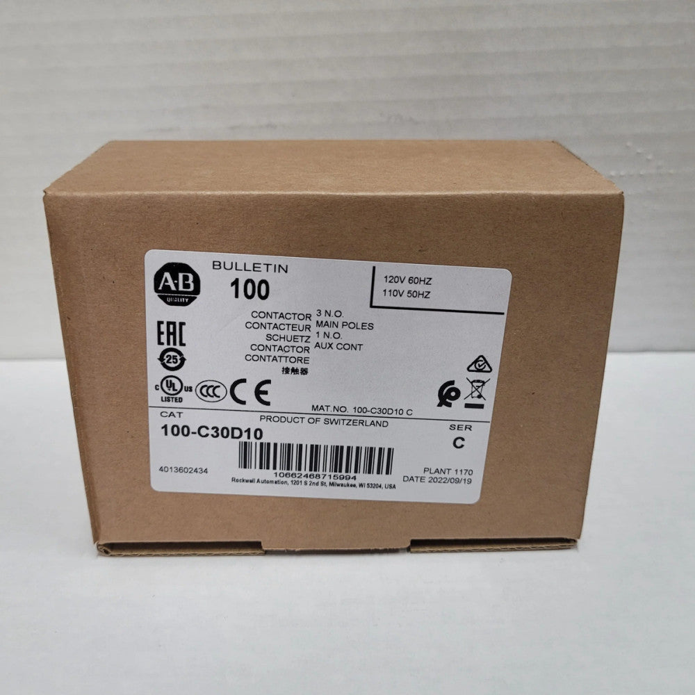 100-C30D10 Allen-Bradley 100C30D10 Contactor Module In Box 