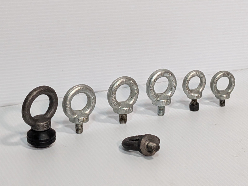 Lot of 7: Assorted Heavy Duty Lifting Eye Bolts, M10-WLL230KG, 40KG, More