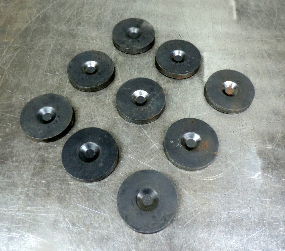 Heavy Duty Steel Machine Feet 2-5/8" Diameter Lot of Nine (9)