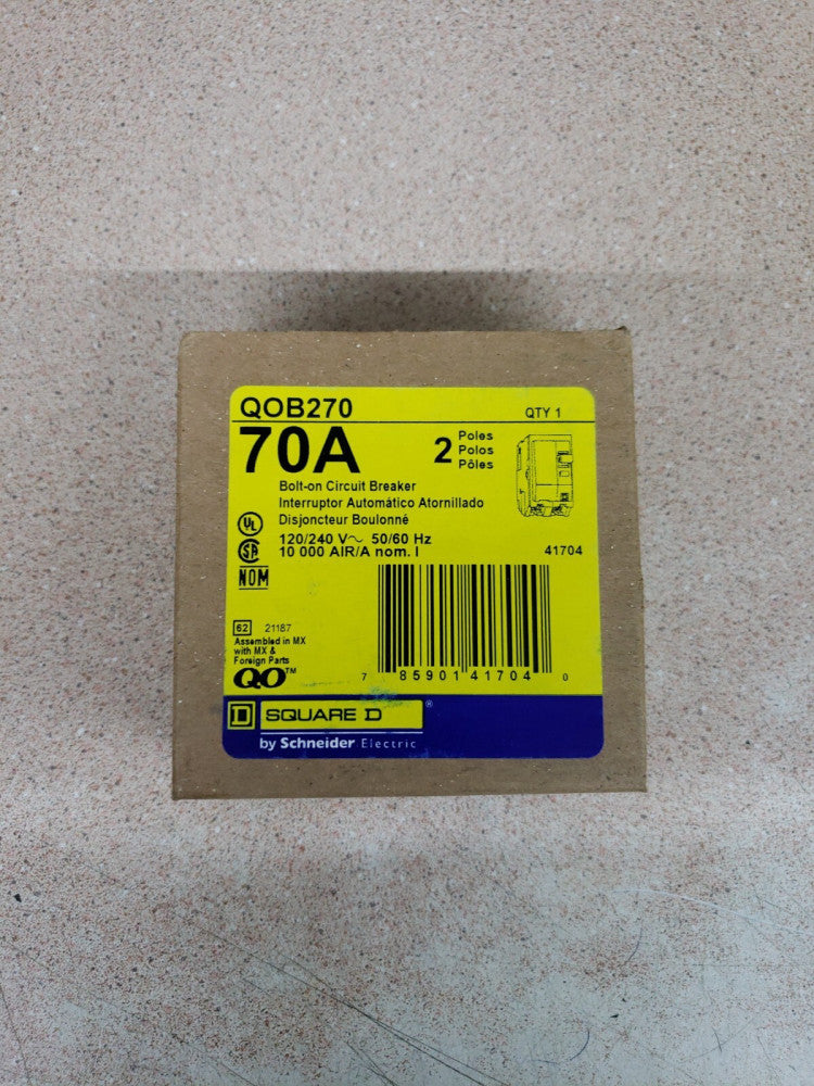 NEW - Square D  2 pole   70 amp -  Circuit Breaker   QOB270