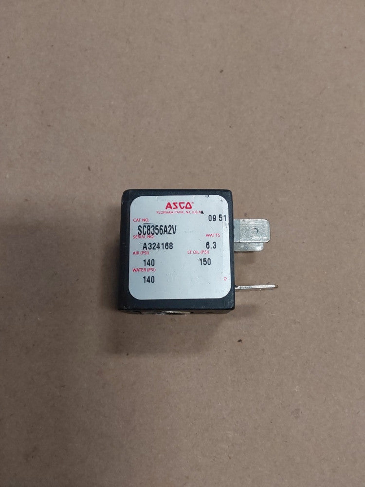 ASCO RELAY....SC8356A2V 6.3 WATTS...AIR 140 PSI....WATER 140 PSI..LT.OIL 150 PSI