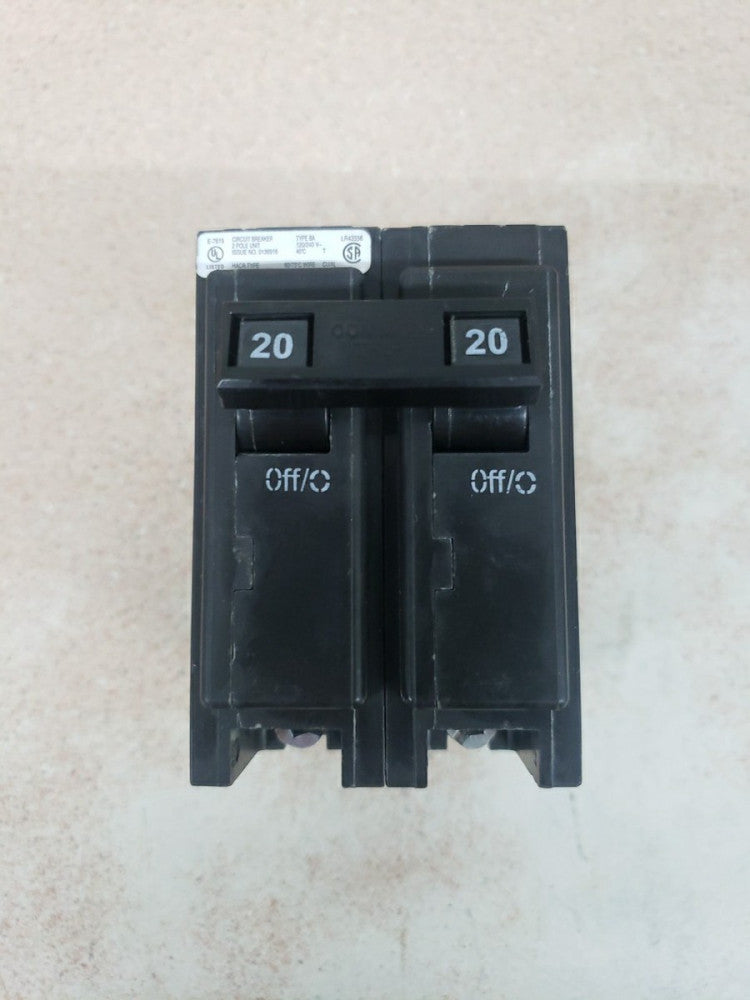 1) New Take Out! Cutler Hammer BAB2020 20 Amp 2 Pole Bolt On Circuit Breaker W#