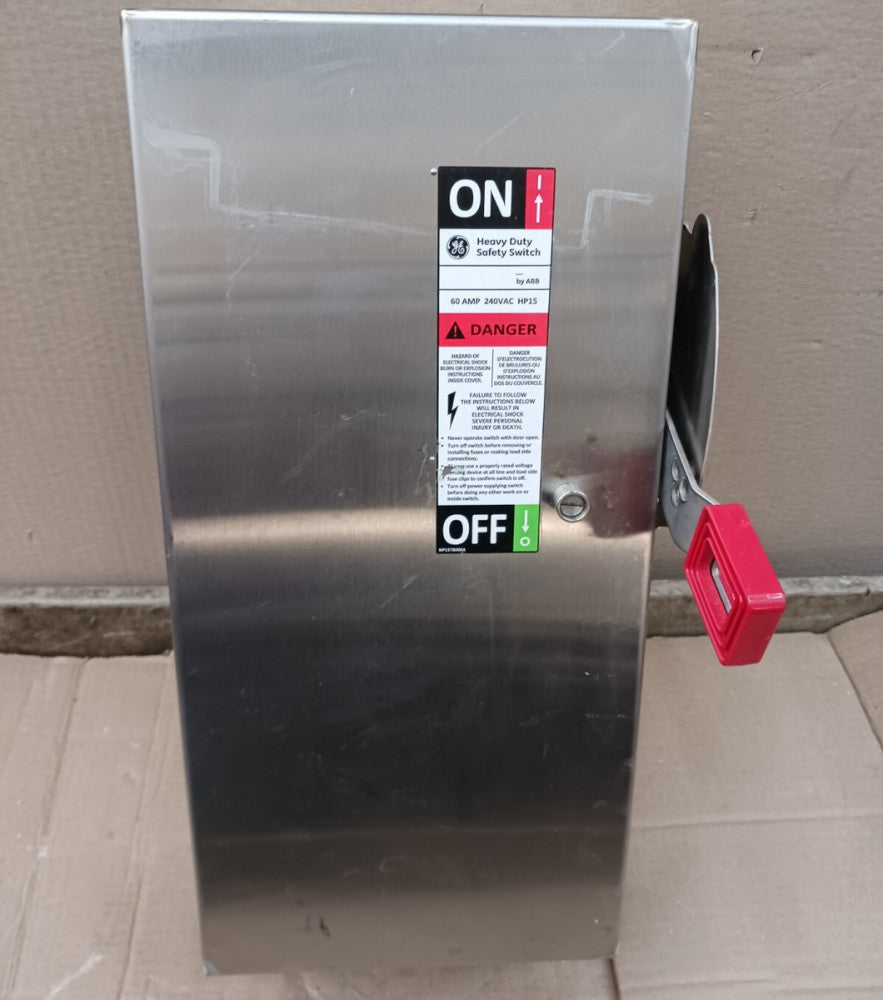 New Abb Ge Th4322SS 60 A Stainless Fusible Safety Disconnect Switch 240 Vac 3p