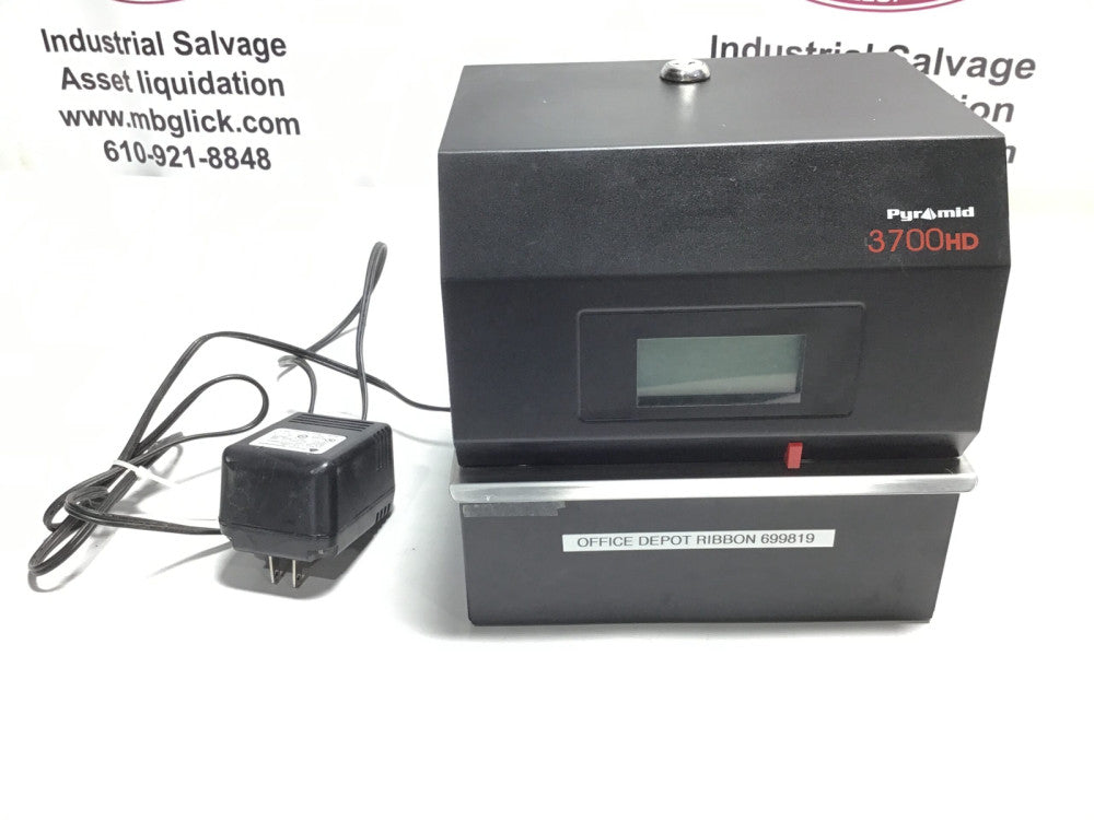 Pyramid 3700 Time Recording Equipment Heavy-Duty Time Clock 18VAC 60Hz 19W