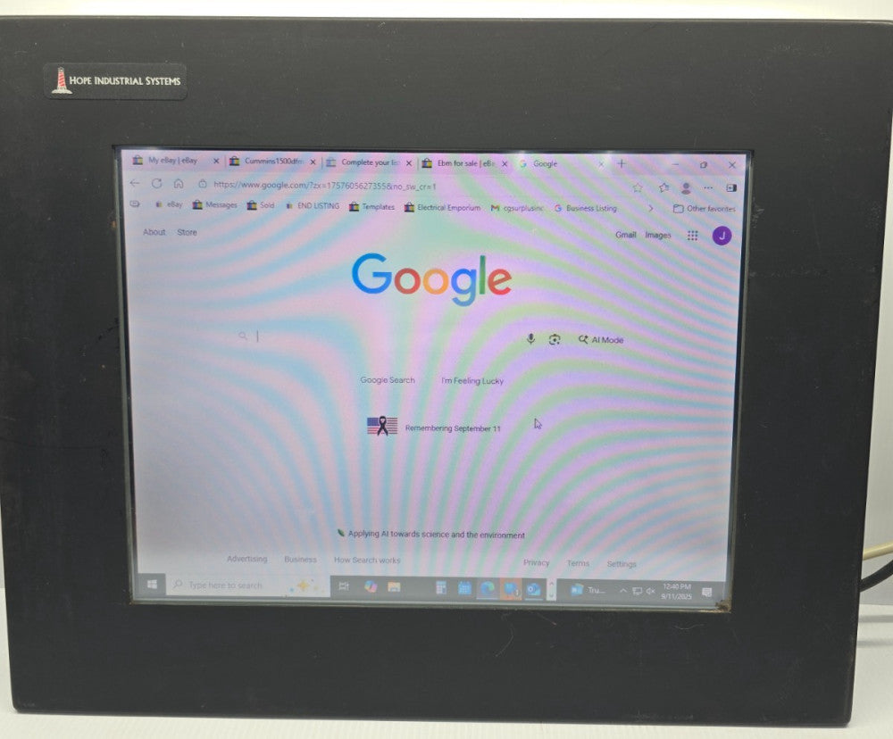 Hope Industrial Systems Panel Mount Touchscreen Interface HIS-ML15-CTBH