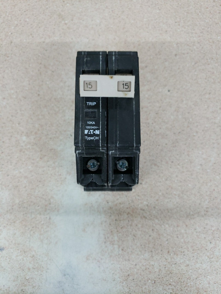 New Old Stock! Eaton CHF215 15 Amp 2 Pole 120/240V Plastic Foot Circuit Breaker