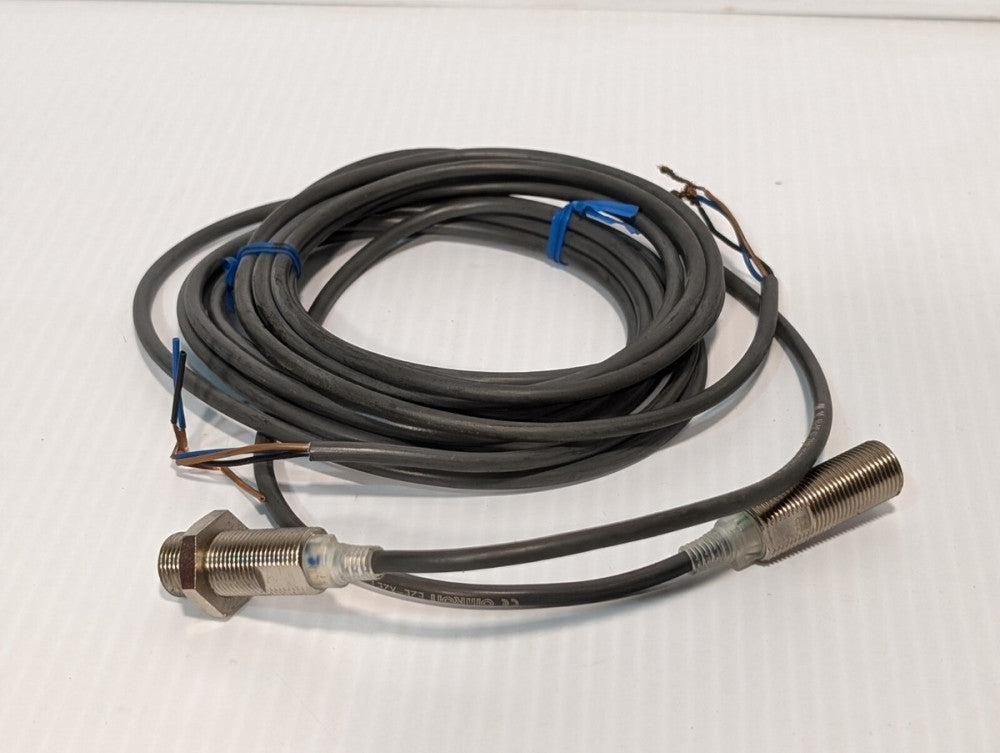 Omron E2E-X2F1 Proximity Switch, 2 Meter Cable,  2mm Sensing Range, 12 to 24VDC