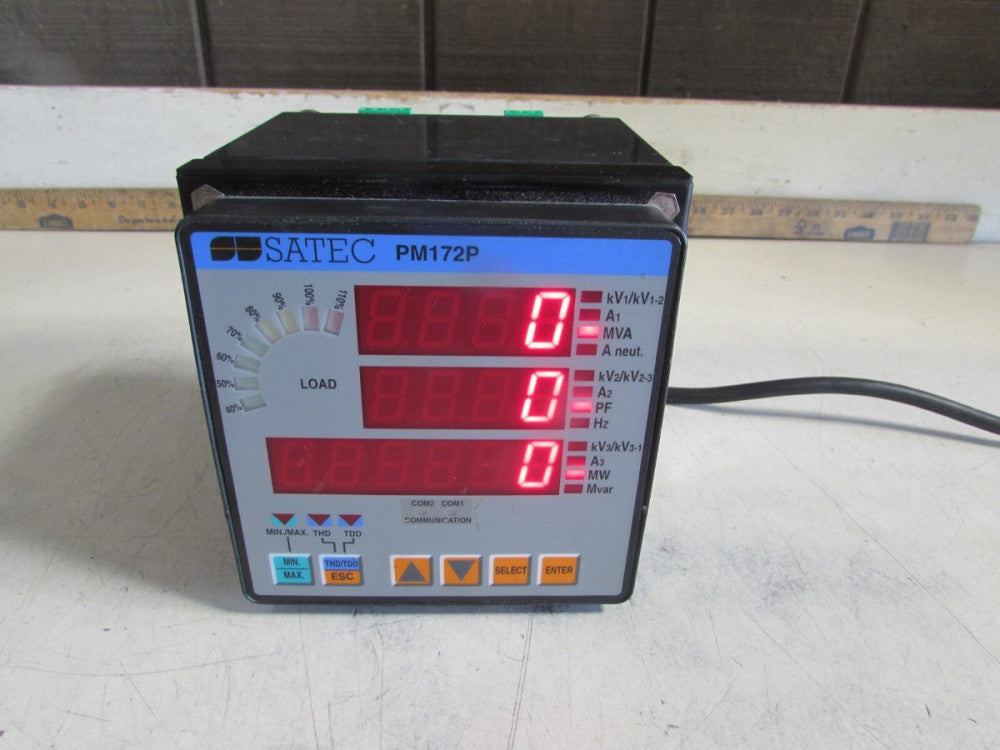 SATEC PM172P FEEDER MONITOR, 172P-BRL POWER METER,NICE TAKEOUT! MAKE OFFER!