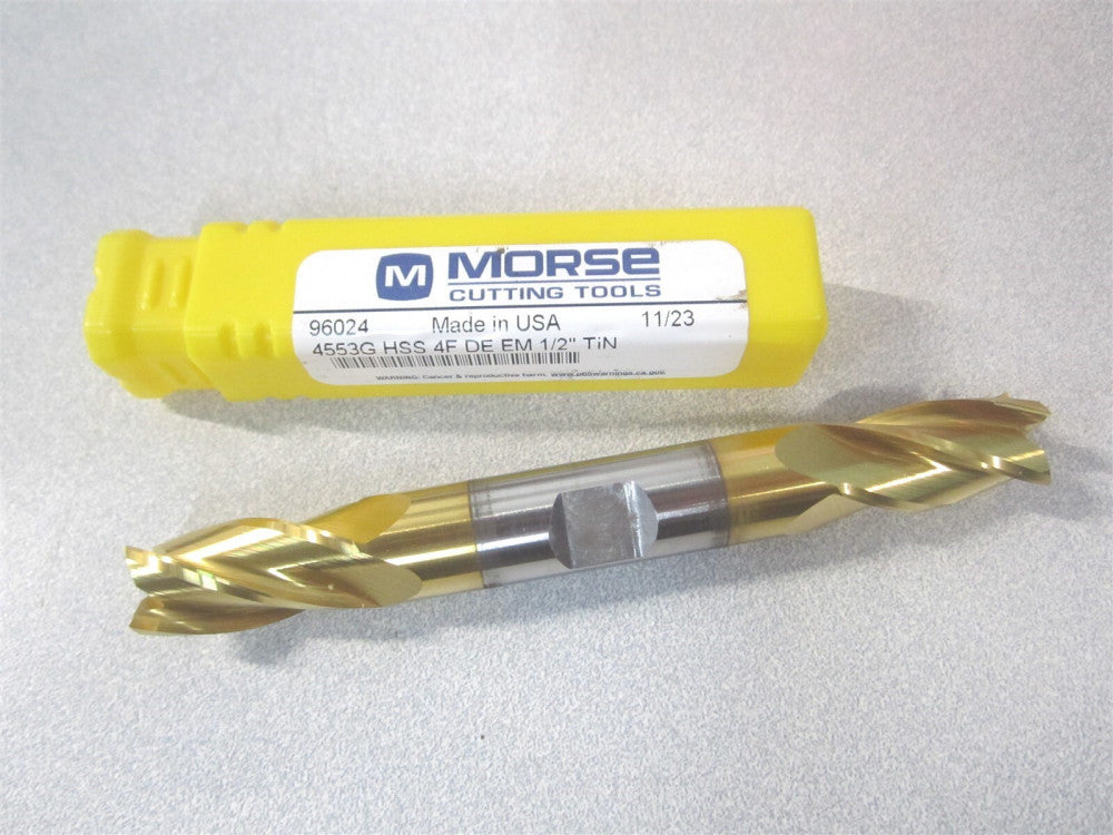 Morse (4553G) 1/2″ × 1/2″ × 1″ × 4 1/8″ OAL 4 Flute Double End HSS End Mill