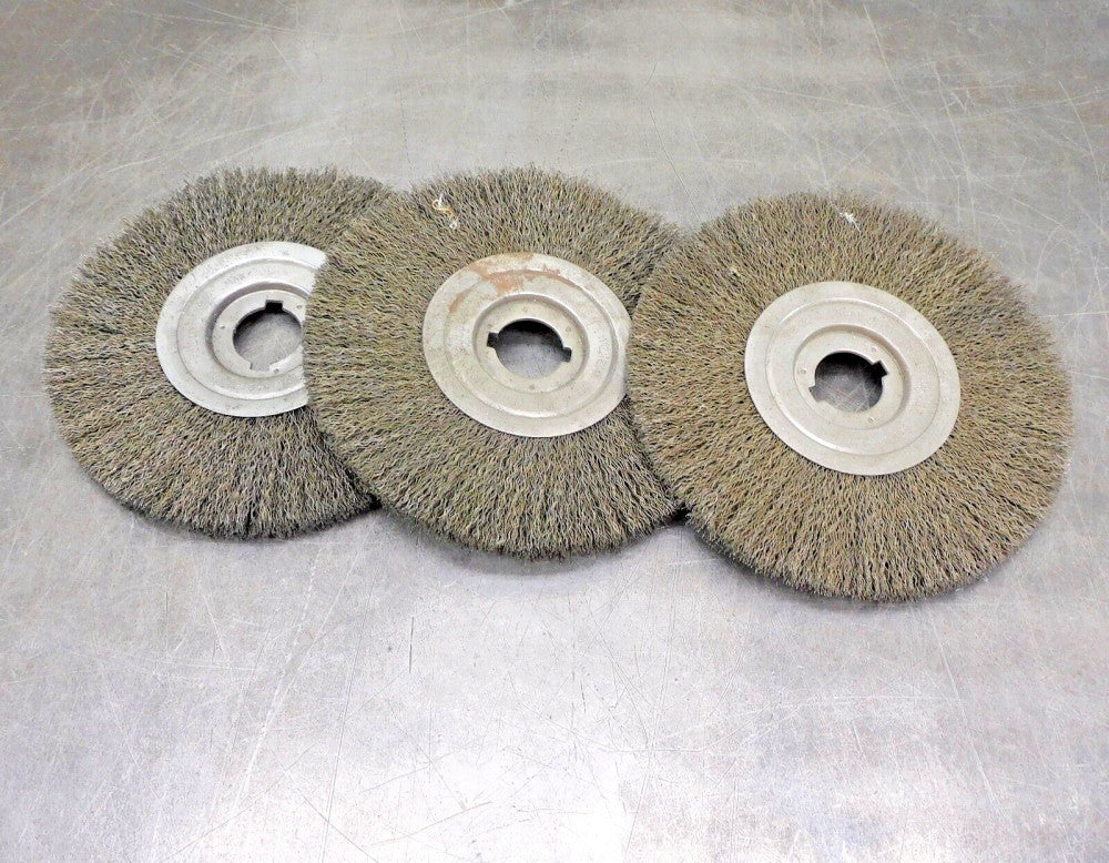 Weiler Trulock 6000 RPM 8" Wire Brush Wheel Lot of Three (3)