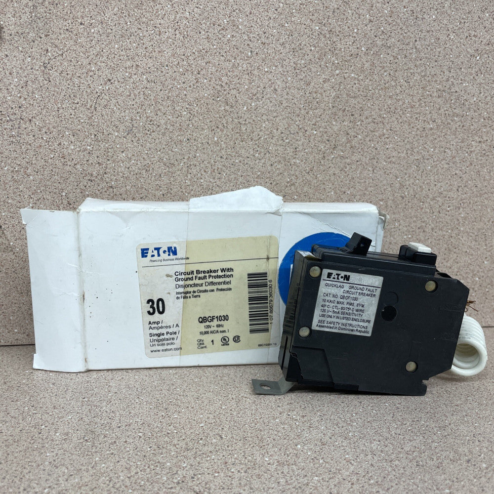 Cutler Hammer QBGF1030 Quick Lag Ground Fault Circuit Breaker 1p 30a Amp 120v-ac