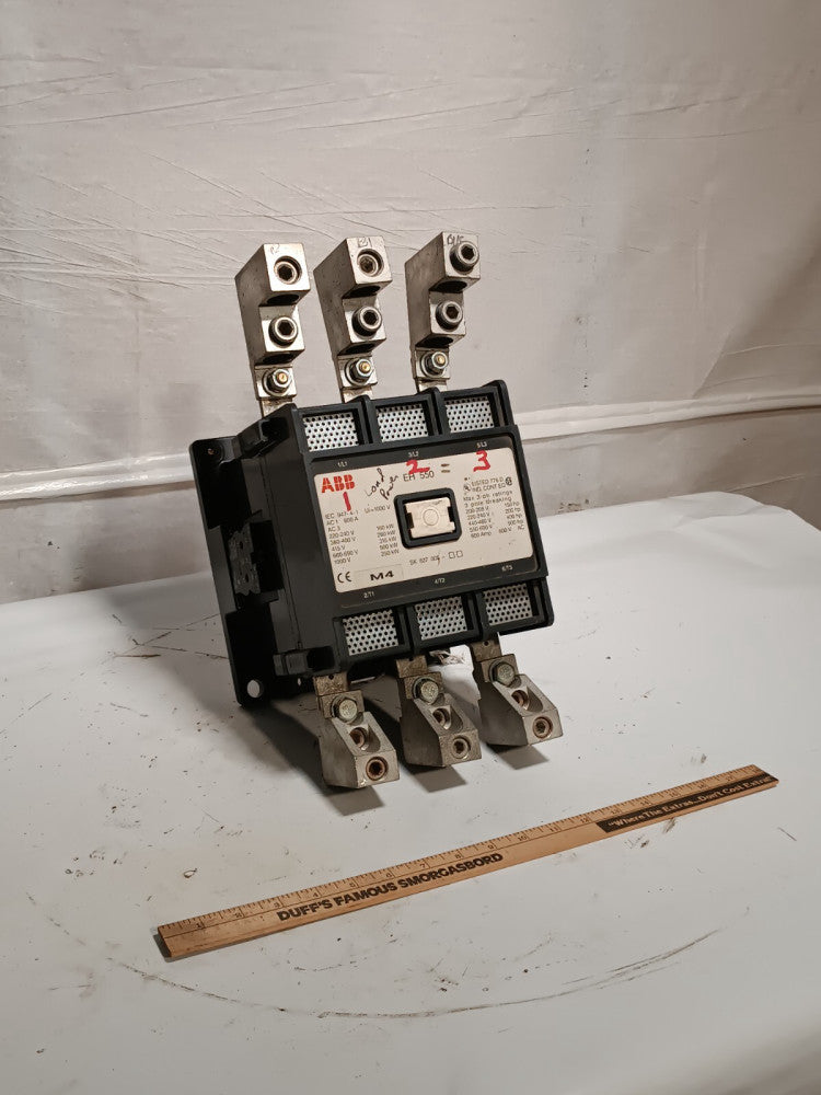 ABB EH 550 Contactor 3 Phase, 3 Pole, 600V, 600 Amp, SK 827 005 Coil, EH550C-*L