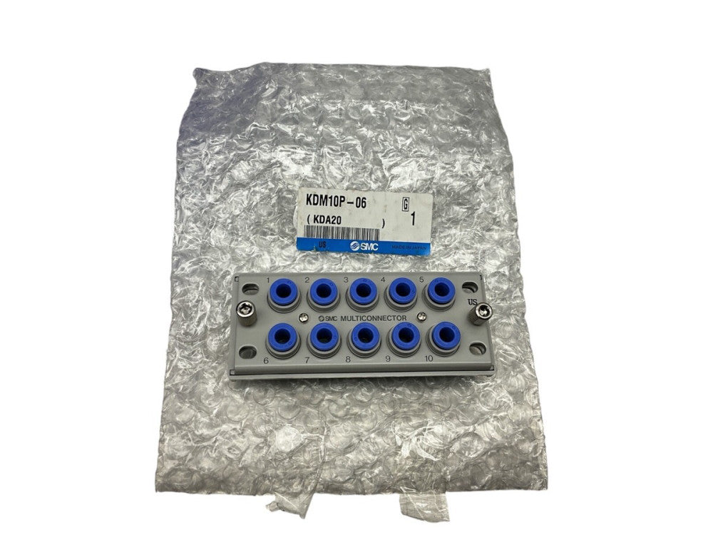 1PC KDM10P-06 CONNECTOR RECT PLUG SIDE, 10 STAT FOR 6MM TUBE