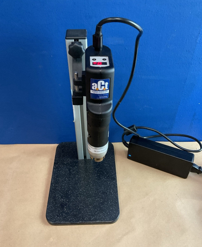 Wheaton ACTW225730 Electronic Crimper with 20mm Flip-off Crimping Jaw & Stand