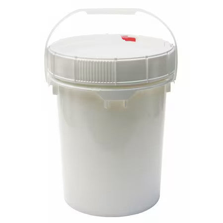 Zoro Select Mng8005-Wl 5 Gal Open Head Pail W/ Lid, Plastic, White, 11-3/4 In