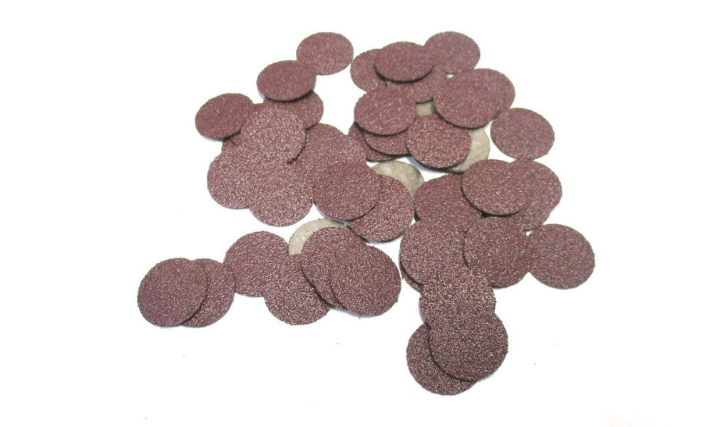 3M (7000118911) 3/4" Medium 80 Grit Cloth Back Aluminum Oxide PSA Disc - 50 QTY