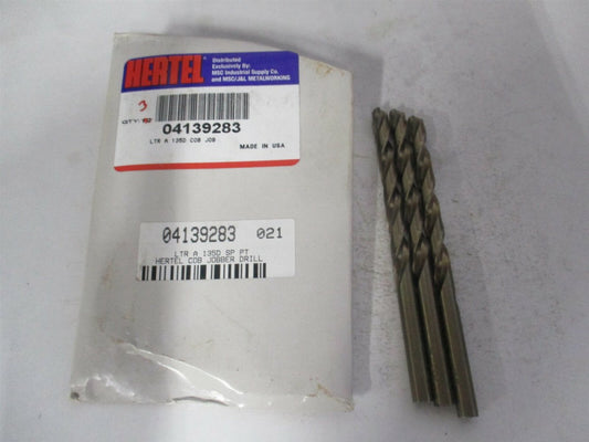 (04139283) Letter A x 2-5/8" x 3-7/8" 135° Cobalt Jobber Drill - Pack of 3