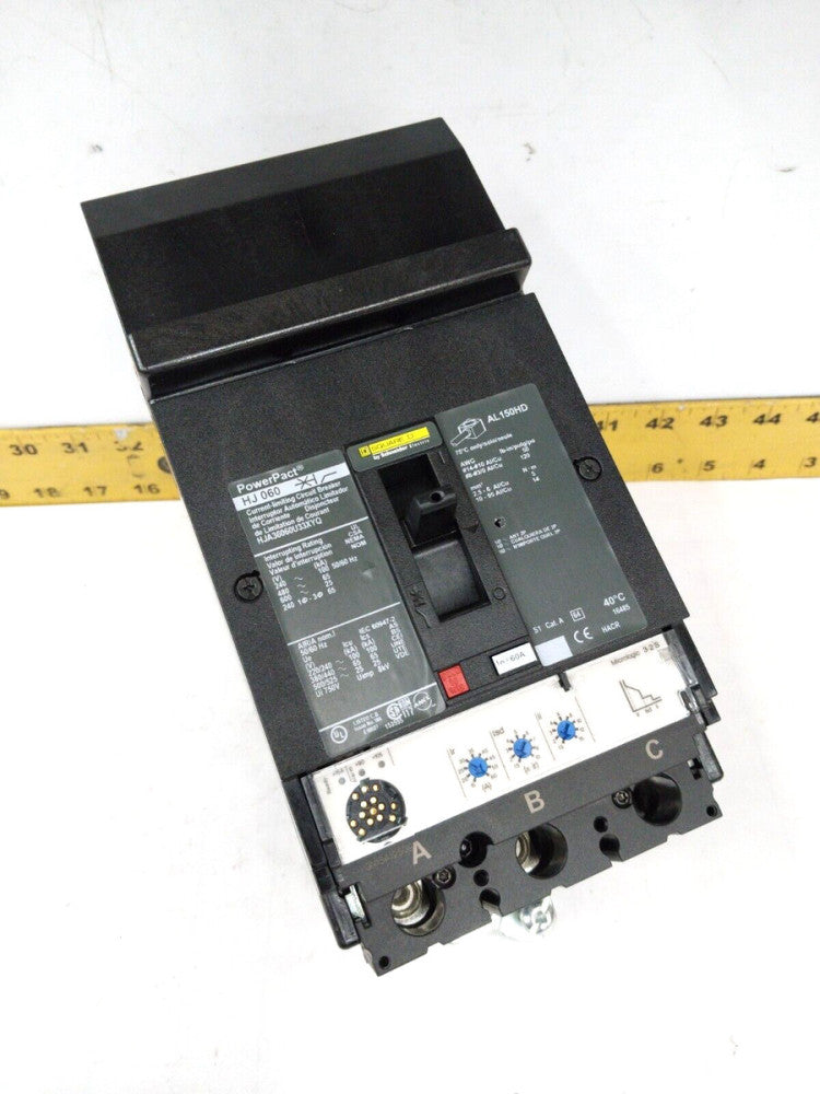 SQUARE D POWERPACT 60 AMP I-LINE CIRCUIT BREAKER 600 VAC 3 POLE  HJA36060U33XYQ