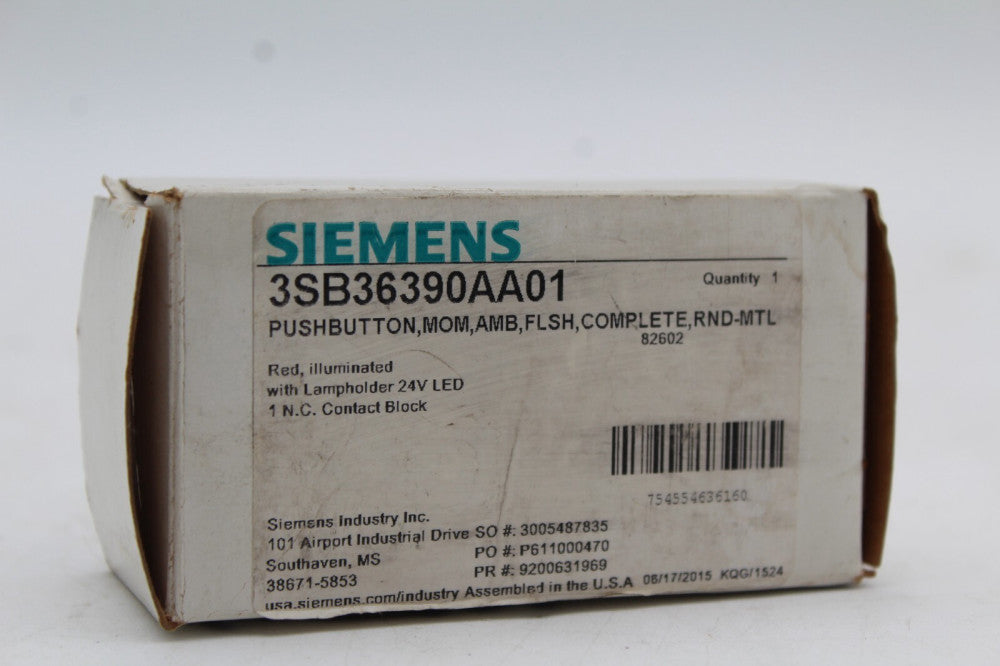 Siemens 3SB36390AA01 Push Button