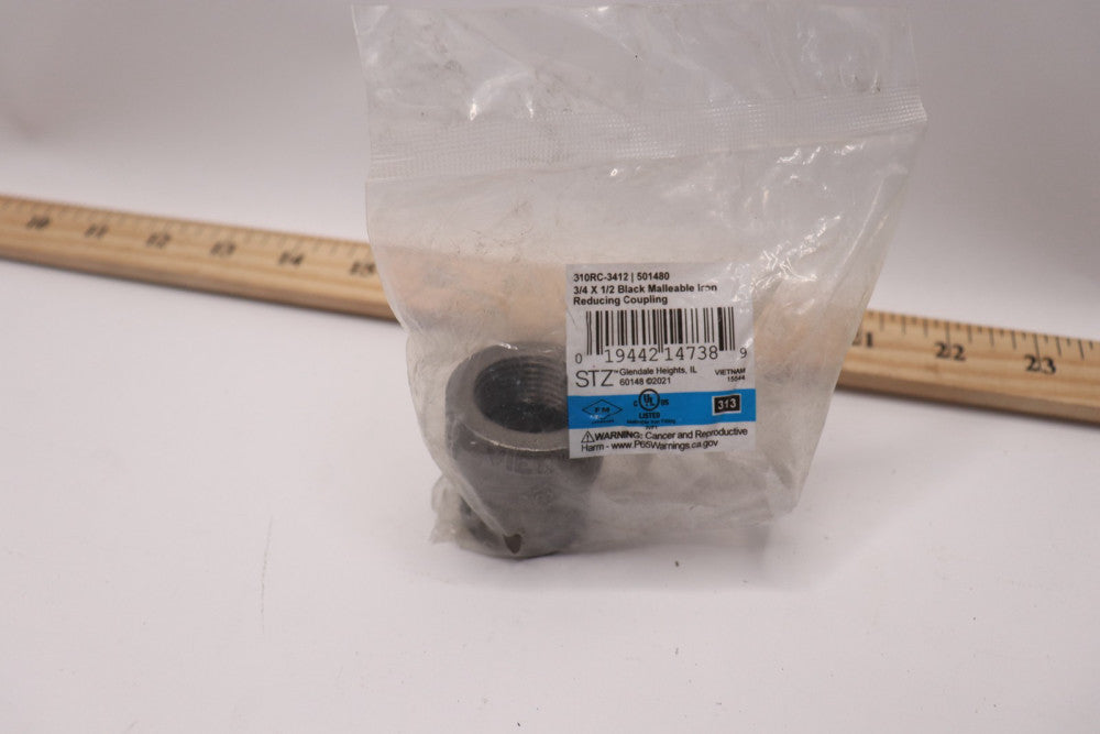STZ Coupling Black 3/4" x 1/2" 310RC-3412