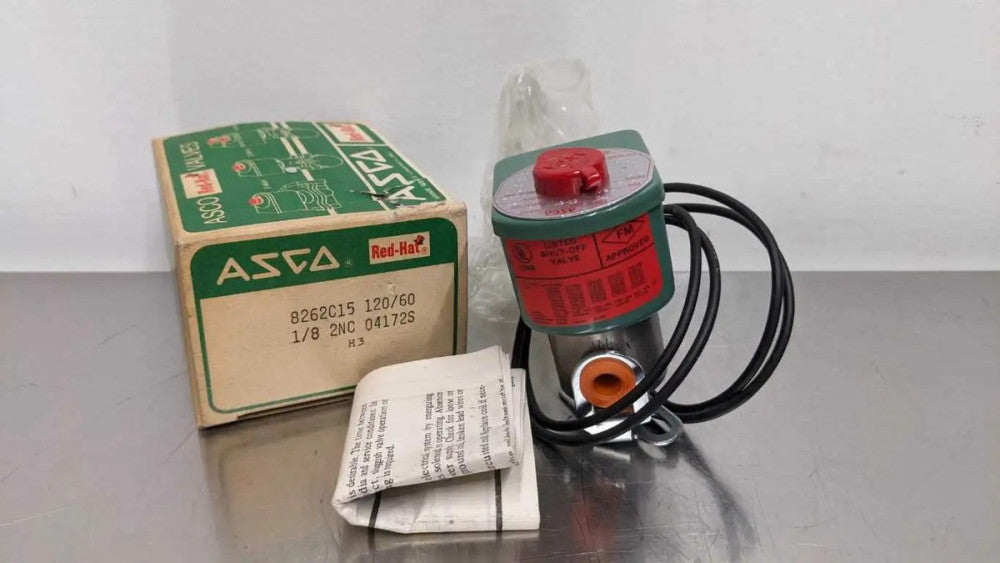 Asco 8262C15 Solenoid Coil 1/8" NPT 130-275PSI 110/120VAC 6W