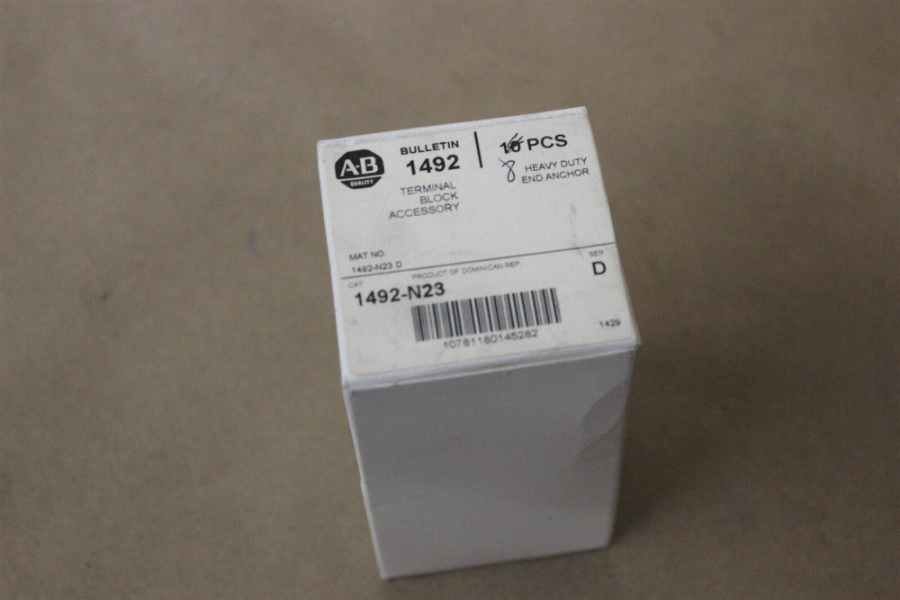 8 NEW ALLEN BRADLEY TERMINAL BLOCK HEAVY DUTY END ANCHORS 1492-N23 D