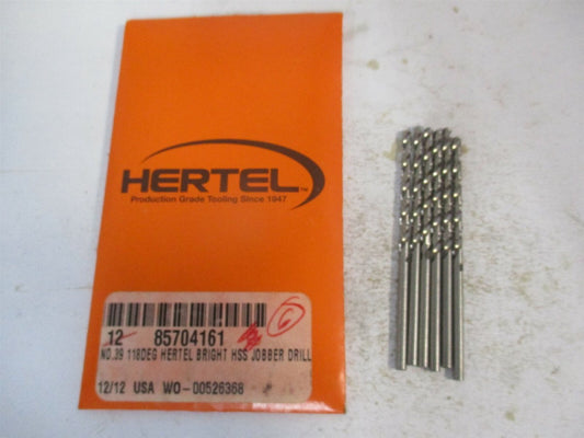 (85704161) #39 1-3/8" x 2-3/8" OAL 118° High Speed Steel Jobber Drill - Qty 6