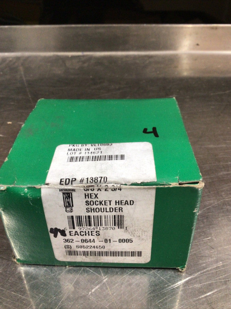 3/8 x 2 3/4 HEX SOCKET HEAD SHOULDER BOLT  Box Of 4