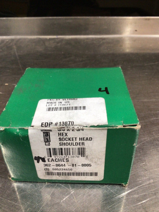 3/8 x 2 3/4 HEX SOCKET HEAD SHOULDER BOLT  Box Of 4