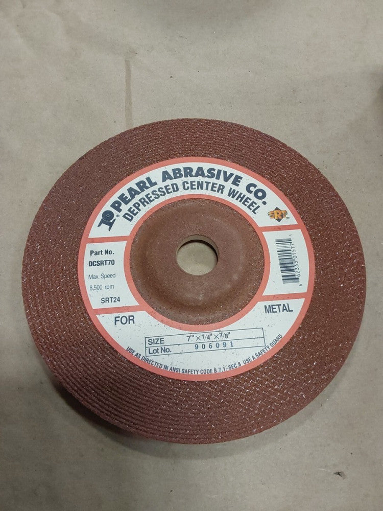 Pearl Abrasive Co. DCSRT70 Depressed Center Grinding Wheel SRT24, Box Of 10