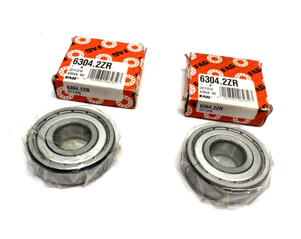 FAG 6304.2ZR Radial Deep Groove Ball Bearing 20mm I.D. 52mm O.D. 15mm Width 2PK