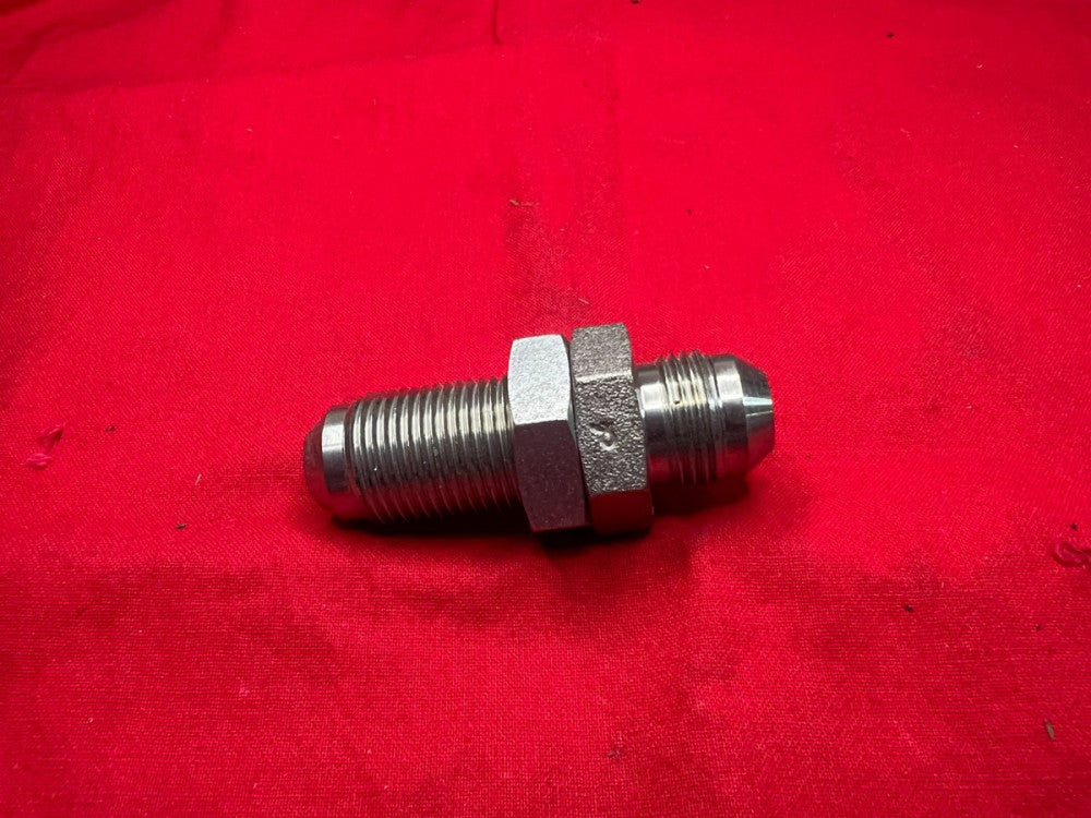 TUBE FITTING BULK HEAD UNION 1/2" JIC 1" THREAD LENGTH