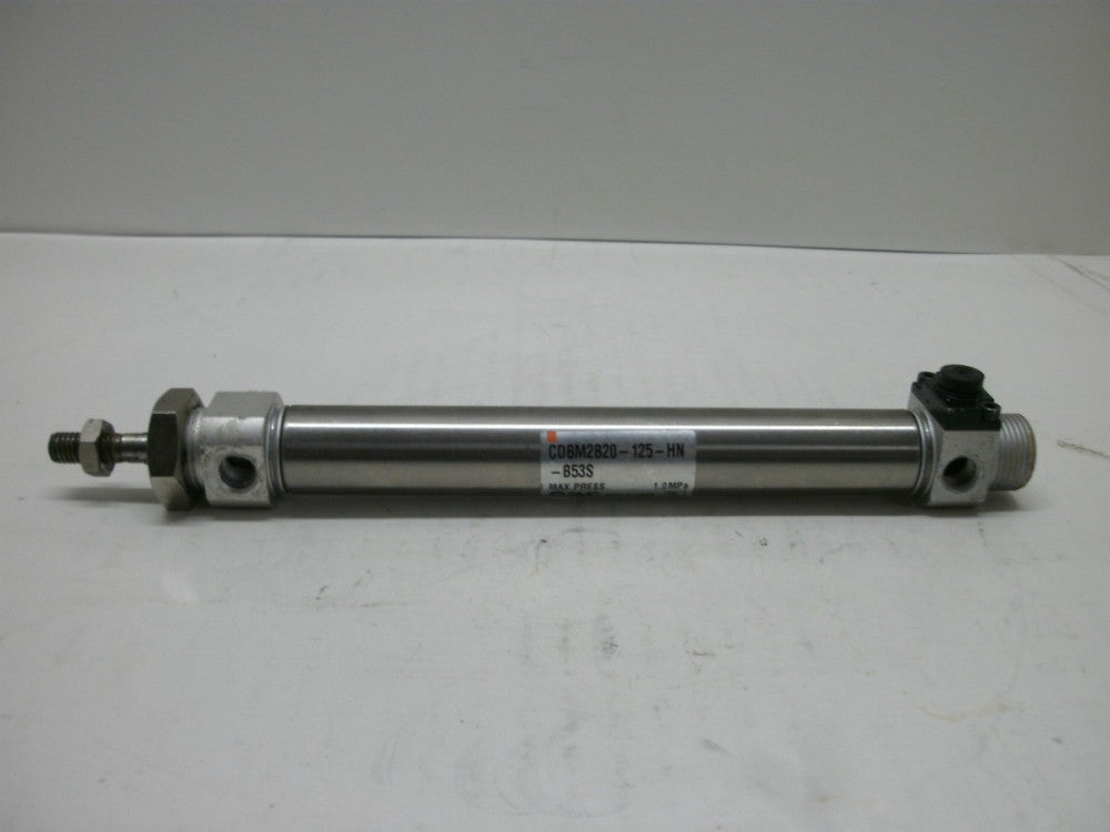 SMC CDBM2B20-125-HN-B53S PNEUMATIC CYLINDER ROUND BODY DOUBLE ACT END LOCK