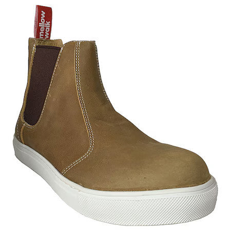 Mellow Walk 488074Dsl Women's Chelsea Boot, Leather Upper, Rubber Outsole, Tan,