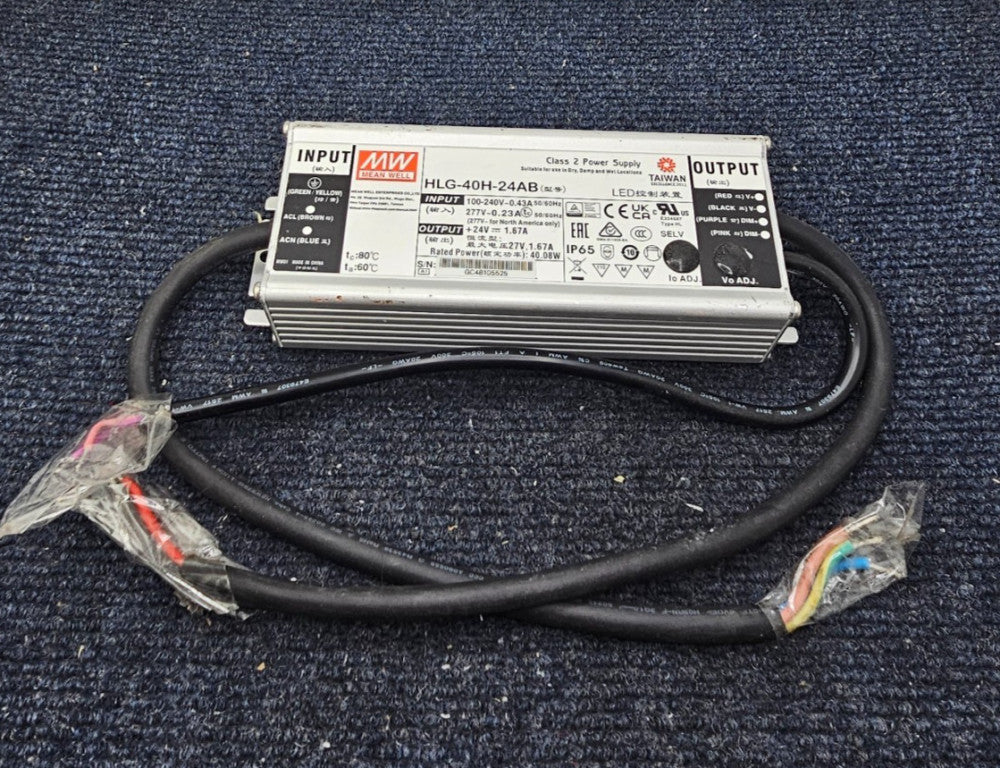 Mean Well HLG-40H-24AB Power Supply 40W 24V - Adjustable and Dimmable