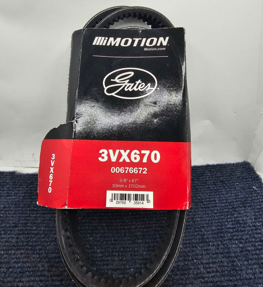 Gates 3VX670: Super HC Drive Belt 10mm x 1702mm 3/8" x 67"