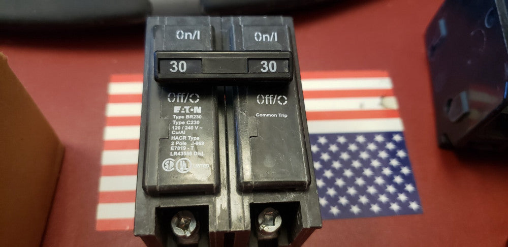 New Eaton BR230 2 Pole Circuit Breaker 30A Amp Cutler Hammer  ( A2-2C)