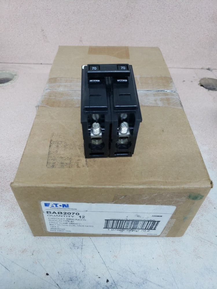 1- NEW CUTLER HAMMER BAB2070 2POLE 70AMP 240V CIRCUIT BREAKER
