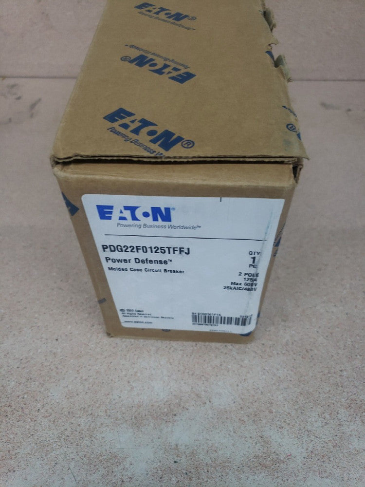 1- EATON PDG22F0125TFFJ Frame 2, 2 Pole, 125 Amp 25kA/480V ~ NEW OPEN BOX