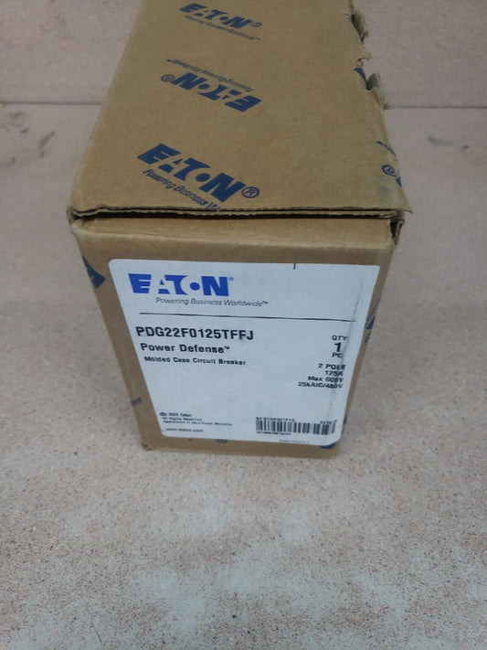 1- EATON PDG22F0125TFFJ Frame 2, 2 Pole, 125 Amp 25kA/480V ~ NEW OPEN BOX
